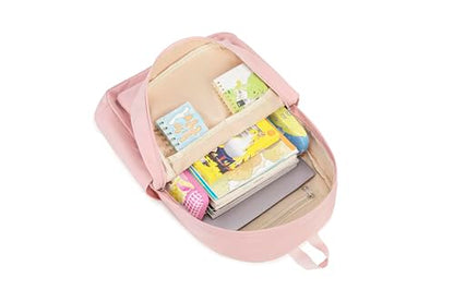 Bluboon School Backpack for Teen Girls Women Laptop Backpack College Bookbags Middle School Travel Work Commuter Back Pack(Pink) - color: A Pink