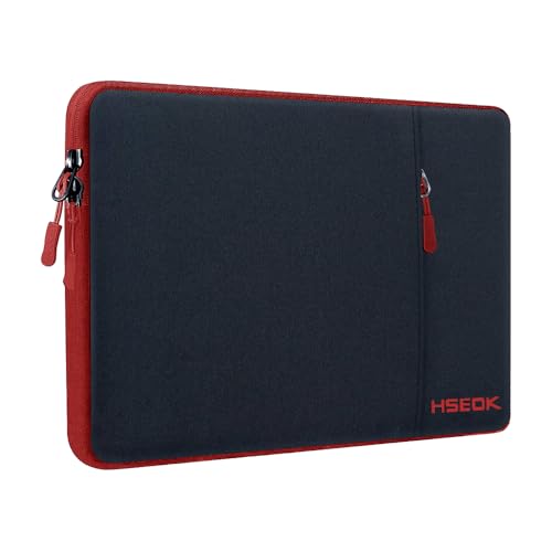 Hseok Laptop Sleeve 15.6 16 inch Case Compatible with MacBook Neo 16, MacBook Pro 16" M5/M4/M3/M2/M1, MacBook Air Pro 15", XPS 16, Most 15" 15.6" 16" Notebooks,Black&Red - color: B02K02, size: 15.6"