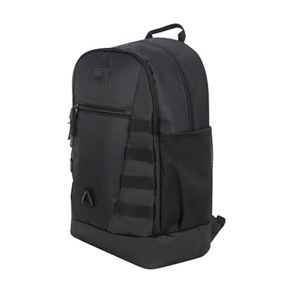 PUMA Fluid Backpack in Performance Airmesh with Laptop Sleeve & Padded Adjustable Straps, Black/Silver, One Size - color: Black/Silver