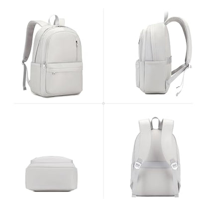 BAGOK Lightweight Nylon Backpack for Women & Men – Foldable, Large Capacity, Ideal for School, Travel & Work - color: Grey