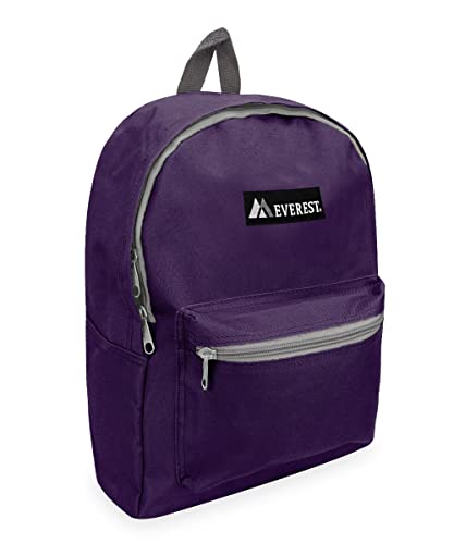 Everest 1045K Basic Backpack, 15", Eggplant Purple - color: Eggplant Purple