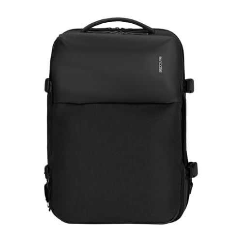 Incase A.R.C. Travel Backpack 38L – Expandable Carry On Luggage, Fits up to 17" Laptop – Butterfly Opening, Quick Access Pocket, Shoe Storage – Airplane Travel Essentials, Weekend Bag – Black - color: Black