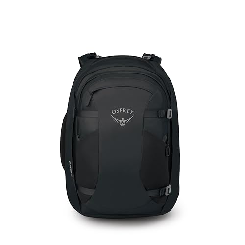 Osprey Fairview 55L Women's Travel Backpack - Carry On Bag with Personal Item Sized Detachable Daypack, Black, Extended Fit - color: Black, style: 55l - Extended Fit