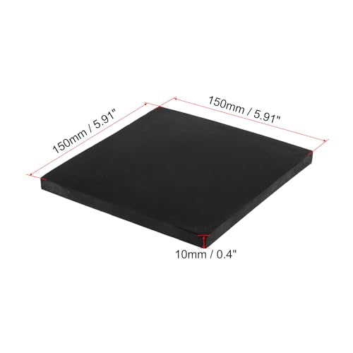 PATIKIL Rubber Anti-Vibration Pads, 2 Pcs Square Vibration Isolation Mats 6" x 6" x 0.4" for HVAC Air Conditioner Air Compressor Washer Dryer, Black - size: 6" x 6" x 0.4"