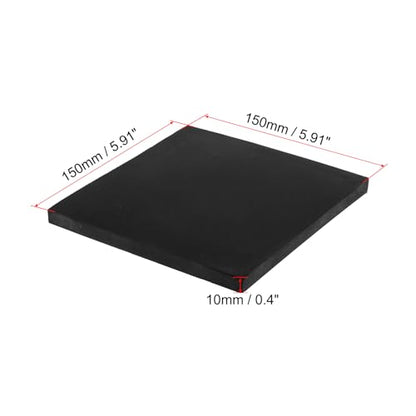 PATIKIL Rubber Anti-Vibration Pads, 2 Pcs Square Vibration Isolation Mats 6" x 6" x 0.4" for HVAC Air Conditioner Air Compressor Washer Dryer, Black - size: 6" x 6" x 0.4"