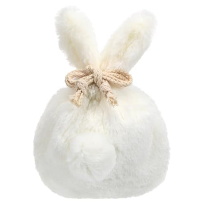 Lurrose Drawstring Makeup Bag: Plush Bunny Bags for Girls - Kawaii Drawstring Pouch - Travel Toiletry Pouch for Women - size: Full Size
