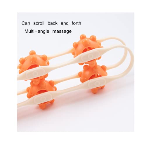 45" Deep Tissue Back Roller Massager Strap for Neck Shoulder Back Legs | 45" Extra-Long Reach,Foldable & Portable,Deep Tissue Roller Massage,Reach Hard-to-Reach Areas