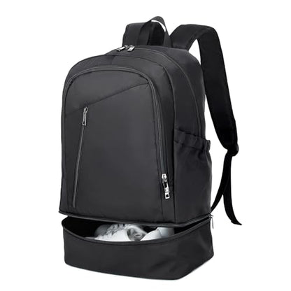 seyfocnia Large Gym Backpack for Men,Waterproof Travel Backpack With Shoe Compartment Lightweight Sports Gym Bag Casual Daypack, Black - size: 22inch