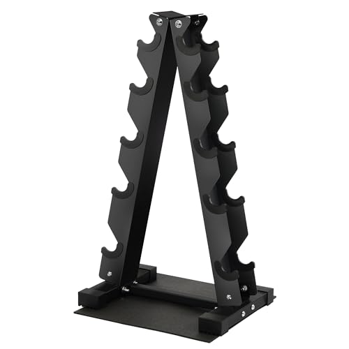 Fitvids A-Frame Dumbbell Weight Rack, Vertical Storage Rack for Dumbbells, Weight Stand Only for Home Gym Space Saver, 4-Tier or 5-Tier Option - style: A-Frame, 5-Tier