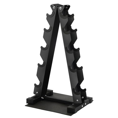 Fitvids A-Frame Dumbbell Weight Rack, Vertical Storage Rack for Dumbbells, Weight Stand Only for Home Gym Space Saver, 4-Tier or 5-Tier Option - style: A-Frame, 5-Tier