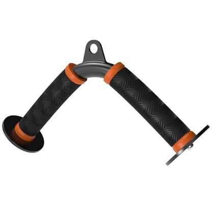 Fitarc Tricep V Bar Cable Attachment for Gym & Home Workouts, Tricep Pull Down Attachment with Non-Slip Grips, Orange