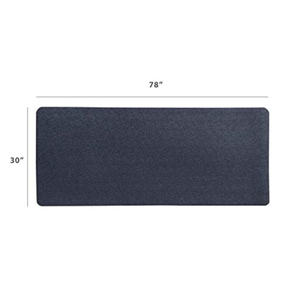 MotionTex Exercise Equipment Mat for Under Treadmill, Stationary Bike, Rowing Machine, Elliptical, Fitness Equipment, Home Gym Floor Protection, 30" x 78", Black