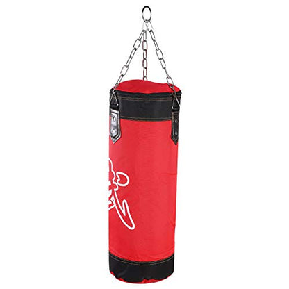 Bnineteenteam Heavy Punching Bag,Training Boxing Bag with Chain for Adults Men Women(Empty) - color: Red, size: 60 cm