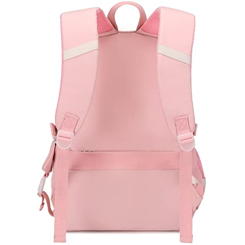 Classic Diamond School Backpack for Girls Laptop Backpack Cute Bookbag Kawaii College Backpack School Backpacks for Teens Girls Student (Pink) - color: Pink