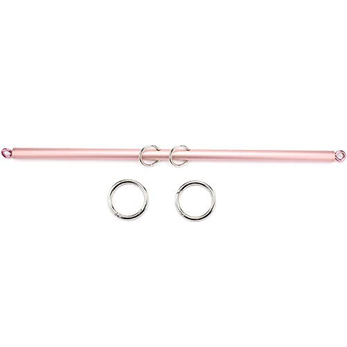 2 Pcs Rose Gold Spreader Bar for Home Gym - Expandable Stainless Steel Bars - Designed for Yoga Flows, Pilates Mat Work, Home Gym Workouts Bar