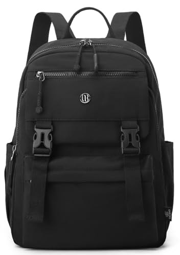 Backpack Purse for Women Small Backpack Nylon Travel Backpack - color: Black