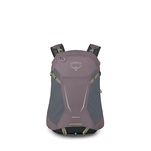 Osprey Hikelite 18L Durable Hiking Backpack - Travel Daypack with Rain Cover for Men and Women, Graphite Purple - color: Graphite Purple, style: 18l