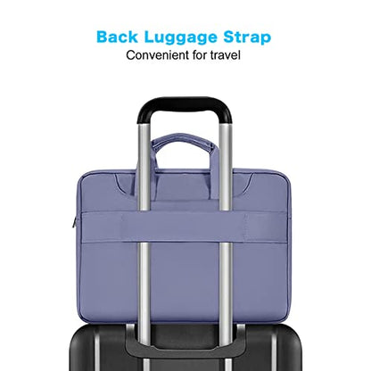 MOSISO 360 Protective Laptop Bag 13.3 inch, 13-14 inch Computer Bag Compatible with MacBook Air 13 inch/Pro 13 inch/Pro 14 inch,HP,Dell,Notebook, Laptop Carrying Case with Strap&Handle, Lavender Gray - color: Lavender Gray, size: 13.3 inch