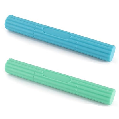 Flex Therapy Strengthener Bar for Tennis Elbow, Golfers Elbow, Tendonitis - Physical Therapy Resistance Bar for Wrist and Forearms Pain Relief - color: Green-10LBS and Blue-15LBS