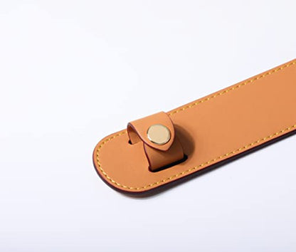 Leather Shoulder Strap Pad for Designer Trendy Bags - color: Beige Yellow