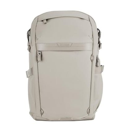 VANGUARD VEO Metro B30L Camera & Everyday Backpack (Cream) – Fits 70–200mm Attached, 17" Laptop Storage, Convertible Daypack Design, Travel-Ready Carry-On - color: Cream, size: 30L