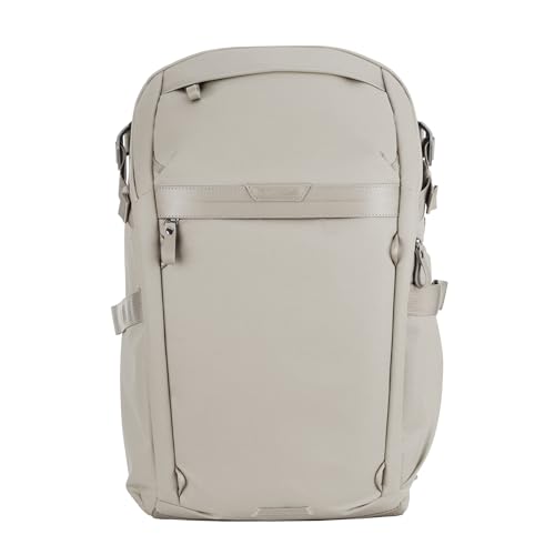 VANGUARD VEO Metro B30L Camera & Everyday Backpack (Cream) – Fits 70–200mm Attached, 17" Laptop Storage, Convertible Daypack Design, Travel-Ready Carry-On - color: Cream, size: 30L