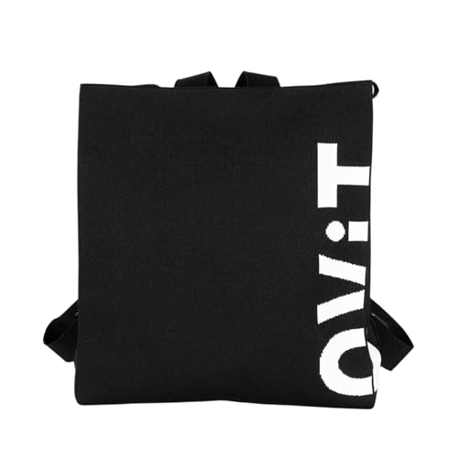 OViT Max Backpack – Minimalist Recycled Knit Laptop Backpack, Lightweight Vegan Everyday Backpack for Work, Travel and Commuting (13-15 inch Laptop) (Black) - color: Black