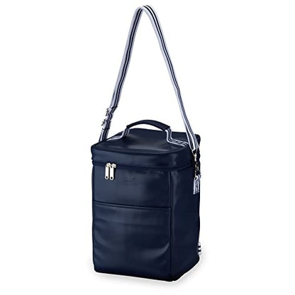 Twine Insulated Wine Tote with Adjustable Shoulder Straps and Front Pocket-Waterproof, Cooler Backpack Perfect for Picnic, Camping, Beach Trip, Hiking, Outdoor Party, Road Trips, Set of 1, Blue - style: Twine