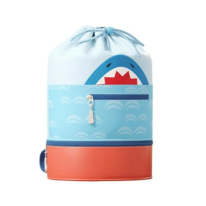 Kids Swim Bag With Wet Dry Separate Pockets, Waterproof Swìm Backpack For Beach Gym School, Lightweight Swim Bag For Kids With Shoe Compartment - color: Blue