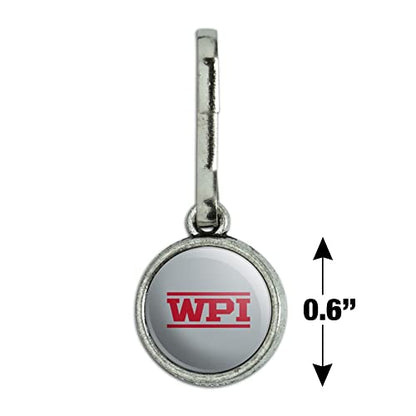 Worcester Polytechnic Goat Antiqued Charm Clothes Purse Suitcase Backpack Zipper Pull Aid
