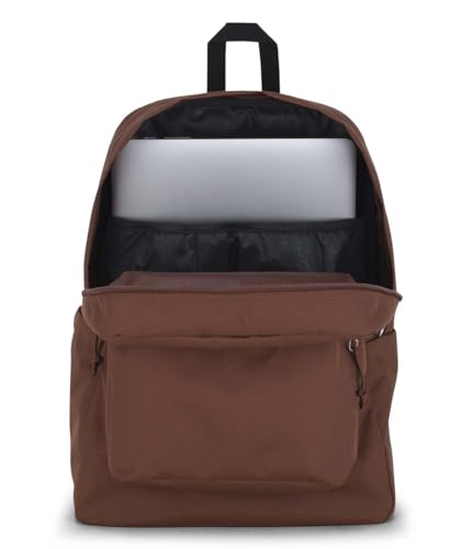 JanSport SuperBreak Plus Backpack with Padded 15-inch Laptop Sleeve and Integrated Bottle Pocket - Spacious and Durable Daypack for Work and Travel - Basic Brown - color: Basic Brown