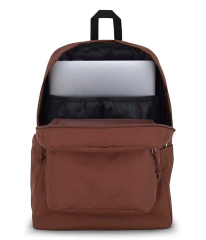 JanSport SuperBreak Plus Backpack with Padded 15-inch Laptop Sleeve and Integrated Bottle Pocket - Spacious and Durable Daypack for Work and Travel - Basic Brown - color: Basic Brown