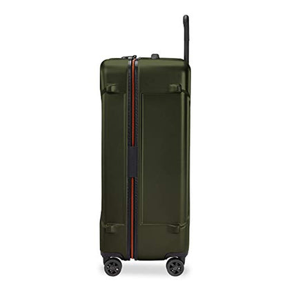 Briggs & Riley 30 Inch Large Checked Luggage - Extra Capacity Hard Shell Heavy Duty Travel Suitcase 360 Spinner Wheels - TSA Lock - Integrated Garment Compartment - Torq Collection - Hunter Green - color: Hunter, size: 30"