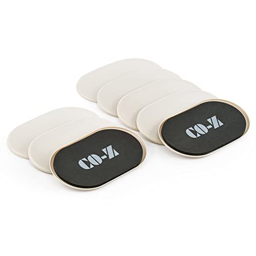 CO-Z Large Furniture Sliders - 8 Pack, 6" x 9 1/2" Oval Reusable Furniture Sliders for Carpet, Heavy-Duty Furniture Gliders Movers for Hardwood Floors, Plastic Moving Pads for Heavy Furniture - size: 9 1/2" Oval-8 Pack