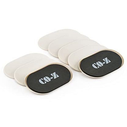 CO-Z Large Furniture Sliders - 8 Pack, 6" x 9 1/2" Oval Reusable Furniture Sliders for Carpet, Heavy-Duty Furniture Gliders Movers for Hardwood Floors, Plastic Moving Pads for Heavy Furniture - size: 9 1/2" Oval-8 Pack