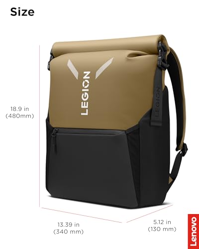 Lenovo Legion Gaming Laptop Backpack GB500, Expandable Capacity up to 25L, Fits 16-inch Laptops, Water Resistant - style: Gb500