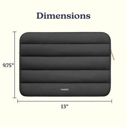 Vandel The Original Puffy Laptop Sleeve Case, 13-14 inch Laptop Sleeve Bag Case 13.3 Inch, Compatible with MacBook Air 13, Pro 14/13 iPad Pro 12.9, HP Dell ASUS, Computer Bag Cover - color: e. Black, size: 13-14 Inch