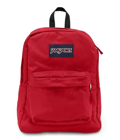 JanSport SuperBreak One Backpacks - Durable, Lightweight Bookbag with 1 Main Compartment, Front Utility Pocket with Built-in Organizer - Premium Backpack, Red Tape - color: Red Tape