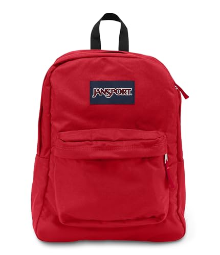 JanSport SuperBreak One Backpacks - Durable, Lightweight Bookbag with 1 Main Compartment, Front Utility Pocket with Built-in Organizer - Premium Backpack, Red Tape - color: Red Tape
