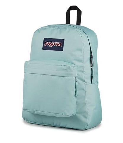 JanSport SuperBreak Plus Backpack with Padded 15-inch Laptop Sleeve and Integrated Bottle Pocket - Spacious and Durable Daypack for Work and Travel - Faded Sage - color: Faded Sage