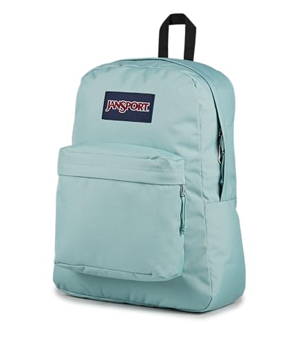 JanSport SuperBreak Plus Backpack with Padded 15-inch Laptop Sleeve and Integrated Bottle Pocket - Spacious and Durable Daypack for Work and Travel - Faded Sage - color: Faded Sage