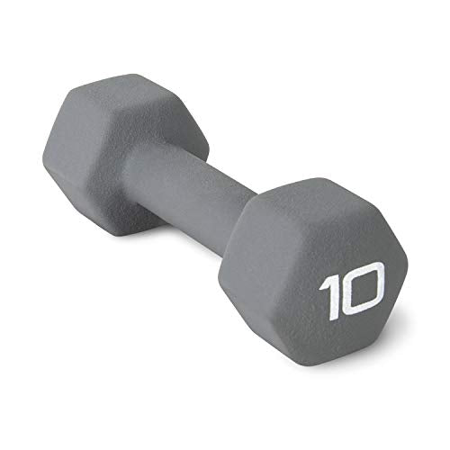 CAP Barbell CAP Barbell Neoprene Coated Dumbbells - color: Grey, size: 10 lb
