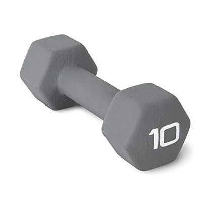 CAP Barbell CAP Barbell Neoprene Coated Dumbbells - color: Grey, size: 10 lb