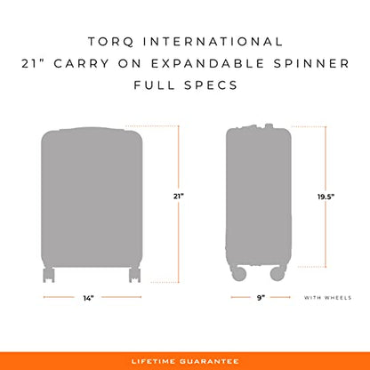 Briggs & Riley 21 Inch International Carry-On Luggage with Wheels - Small Rolling Hard Shell Heavy Duty Suitcase with Laptop Compartment - 360 Spinner Wheels - Torq Collection - Hunter Green - color: Hunter, size: 21"