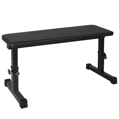 Adjustable Weight Bench Heavy Duty Steel Flat Workout Bench for Home Gym with Quick Assembly, Anti-Slip Base Multi-Functional Strength Training Bench for Full-Body Workouts