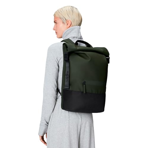 RAINS Trail Rolltop Backpack Green - color: Green
