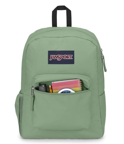 JanSport Cross Town Backpack 17" x 12.5" x 6" - Simple Bag for Everyone with 1 Main Compartment, Front Utility Pocket - Premium Class Accessories - Loden Frost - color: Loden Frost