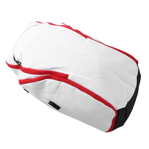 Yinhing Basketball Backpack with Laptop Compartment Large Capacity Lightweight Sports Backpack with Compartment for Wet Dry Separation - color: White Red