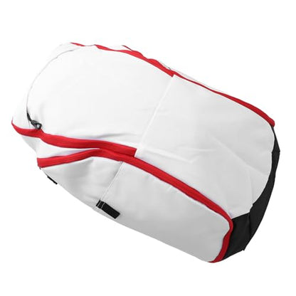 Yinhing Basketball Backpack with Laptop Compartment Large Capacity Lightweight Sports Backpack with Compartment for Wet Dry Separation - color: White Red