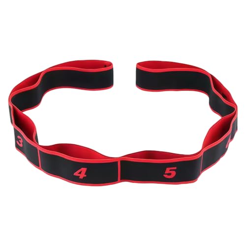 UncleS Elastic Tension Band Exercise Pull Rope Stretch Rope 8 Segment Pilates Stretching Band Female Resistance Training Equipment Fitness Exercise Resistance With Number - color: Red